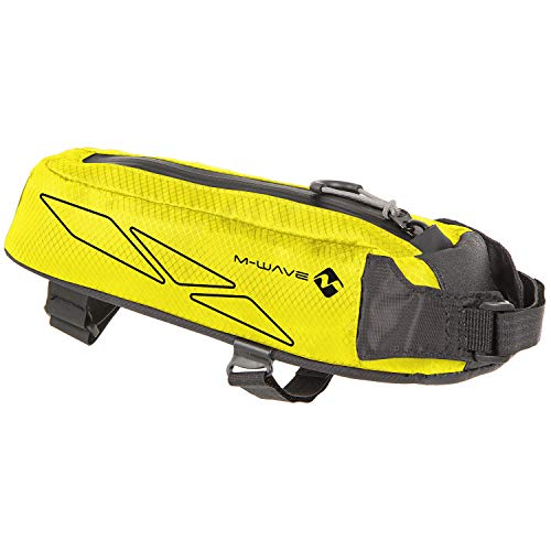 M-Wave Rough Ride Top Bolsa para Tubo Superior de Bicicleta, Color Amarillo neón, Unisex Adulto, ca. 7x8,5x29 cm