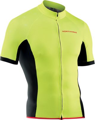 Maillot de manga corta Northwave Force - Amarillo fluorescente, Amarillo fluorescente