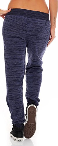 Malito Mujer Pantalón Boyfriend Suave Baggy Aladin Bombacho 5381 (Azul Oscuro)