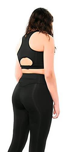 Mallas Push Up para Deporte de Mujer, Leggins Pantalon Deporte Yoga, Leggings Mujer Fitness Suaves Elásticos Cintura Alta para Reducir Vientre (M/L, Negro)