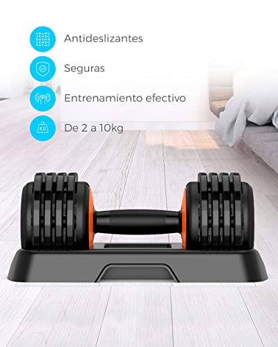 Mancuerna ajustable Xiaomi Fed High-End, 2-10kg. Pesas ajustables. Para gimnasio o hacer deporte en casa.