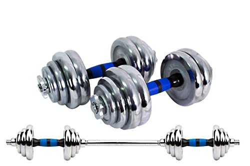 Mancuernas Ajustables Conjunto con Pesas Barra y Discos, convertidor Haltera para Culturismo,Ejercicios de Gimnasio Doméstico profesiona 15kg 20kg 25kg 30kg 40kg 50kg…