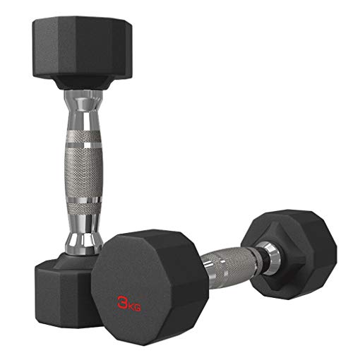 Mancuernas Ejercicio Fitness Revestida de goma insípido mancuernas de los hombres de doce lados fijos del hogar Comercial Gimnasio Dumb profesional equipo de la aptitud del paquete de acero Dumbbell S