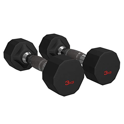 Mancuernas Ejercicio Fitness Revestida de goma insípido mancuernas de los hombres de doce lados fijos del hogar Comercial Gimnasio Dumb profesional equipo de la aptitud del paquete de acero Dumbbell S