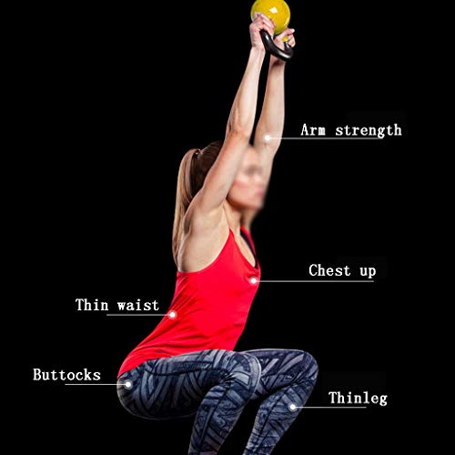 Mancuernas Kettlebells, Fundición Integral, Revestimiento de Manijas, Equipo de Fitness para Sentadillas con Brazo de Elevación de Cadera Femenino, Adecuado para Ejercicio, Pérdida de Peso, Suministro