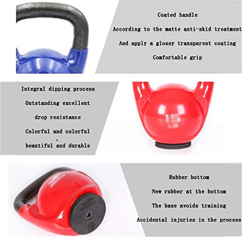 Mancuernas Kettlebells, Fundición Integral, Revestimiento de Manijas, Equipo de Fitness para Sentadillas con Brazo de Elevación de Cadera Femenino, Adecuado para Ejercicio, Pérdida de Peso, Suministro