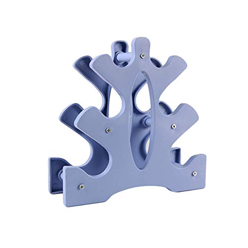 Mancuernas Pequeñas Pequeño Estante Soportes De Mancuernas De Plástico Rack de Mancuernas Gimnasio Mancuerna Rack Mancuernas Rack Rack con Pesas Rack Rack de Pesas Dumbbell Storage Rack Stand （azul）