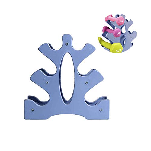 Mancuernas Pequeñas Pequeño Estante Soportes De Mancuernas De Plástico Rack de Mancuernas Gimnasio Mancuerna Rack Mancuernas Rack Rack con Pesas Rack Rack de Pesas Dumbbell Storage Rack Stand （azul）