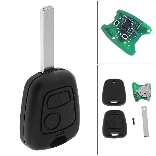 Mando a distancia sin llave de 433 MHz de 2 botones con chip y hoja VA2 para Citroen C1 C2 C3 C4 Xsara Picasso 2000-2009