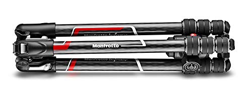 Manfrotto Befree Advanced GT - Trípode de Viaje con Cabezal Fluido, Práctico y Compacto, Trípode Profesional de Carbono para Cámaras DSLR, Reflex, sin Espejo y Accesorios de Fotografía