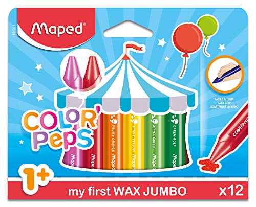 Maped Color' Peps Jumbo, Set de 12 Crayones