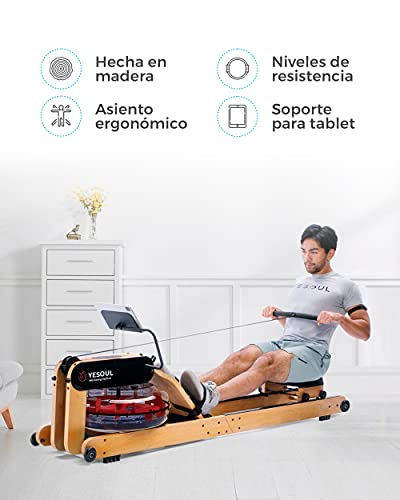 Máquina de Remo Plegable Xiaomi Yesoul Smart R40s. Asiento ergonómico. Silenciosa. Deposito Agua. Material Madera