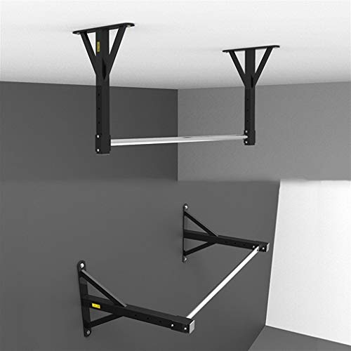 Máquinas de Brazo Dip Stand Press Bar Pull-ups Barra Horizontal Techo Brazo De Doble Momento Big Loop Fitness La Altura Se Puede Ajustar (Color : Black, Size : 120 * 45 * 63cm)