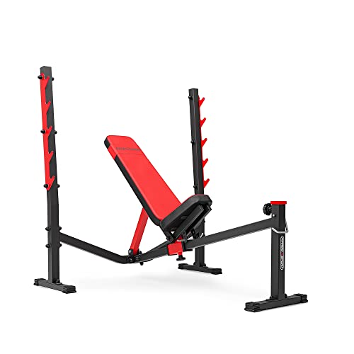 Marbo Sport Banco inclinado negativo con soporte para mancuernas MS-L106