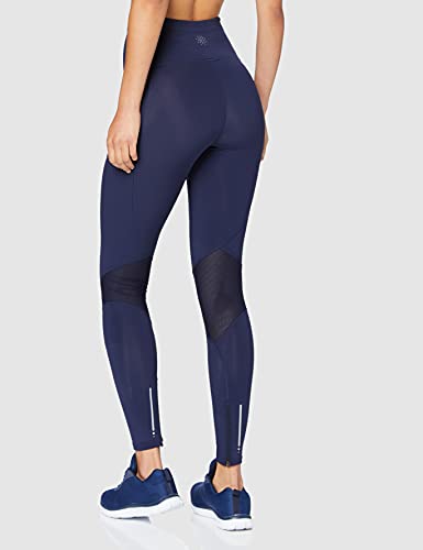 Marca Amazon - AURIQUE Leggings de Deporte Térmicos Mujer, Azul (Navy), 38, Label:S