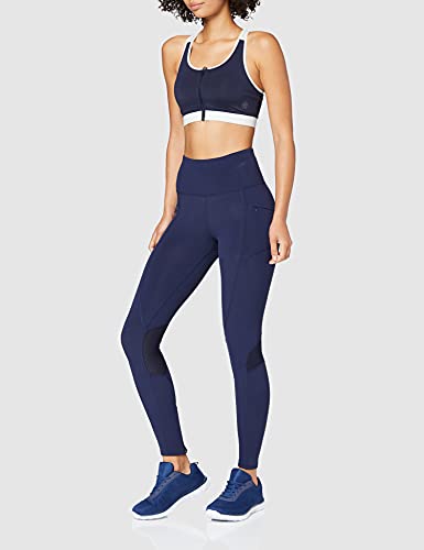 Marca Amazon - AURIQUE Leggings de Deporte Térmicos Mujer, Azul (Navy), 38, Label:S