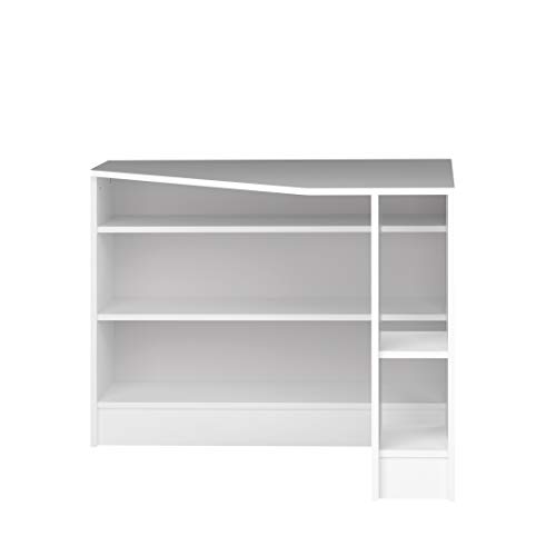 Marca Amazon - Movian Cabriel - Escritorio esquinero, 94 x 94 x 74.1 cm (largo x ancho x alto), blanco