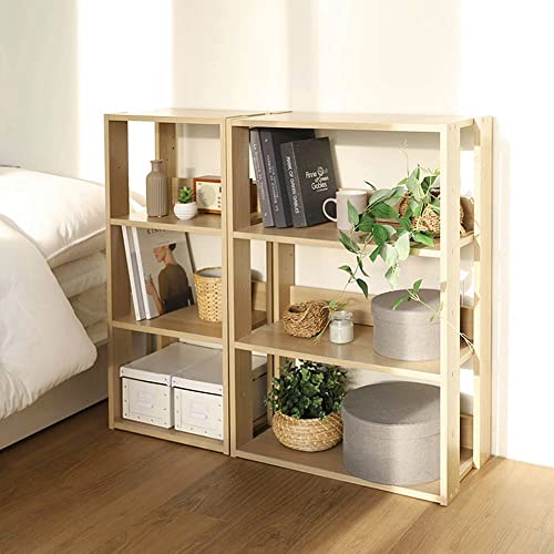 Marca Amazon - Movian OWR-400 - Estante abierto de madera con 3 compartimentos y 3 estantes, de madera, Roble Claro, Ancho 40 cm