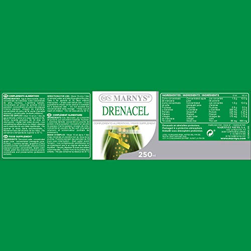 MARNYS Drenacel Control de Peso L-Carnitina, Té Verde y Concentrados de Zumos 250ml