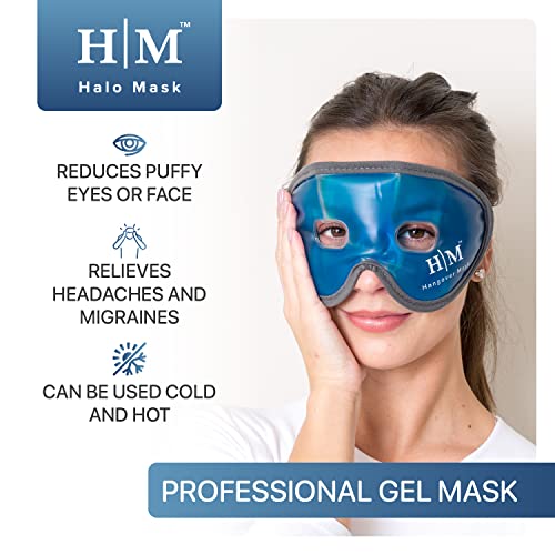 Máscara de Gel para Ojos – Antifaz de Gel Frío que Alivia Migrañas, Senos Nasales y Dolores de Cabeza - Hangover Mask – Máscara de Gel para Ojos Hinchados y Ojeras – Máscara Relajante de Frío y Calor