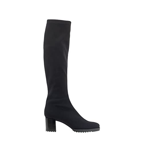 MASCARÓ Lima - Botas altas de mujer negras - Calzado de lujo cómodo (Negro - 37)