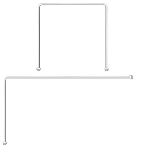 Maurer 4042202 - Barra para cortina ducha, Universal, Aluminio, Blanco 80 x 170 cm