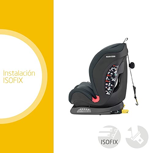 Maxi-Cosi Titan Silla Coche Bebé Grupo 1/2/3 ISOFIX, 9-36 kg, Silla Auto Bebé Reclinable, Crece con el Niño desde 9 Meses hasta 12 Años, Color Basic Grey