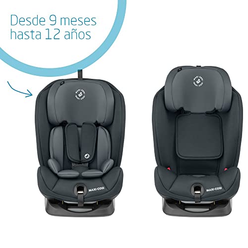 Maxi-Cosi Titan Silla Coche Bebé Grupo 1/2/3 ISOFIX, 9-36 kg, Silla Auto Bebé Reclinable, Crece con el Niño desde 9 Meses hasta 12 Años, Color Basic Grey