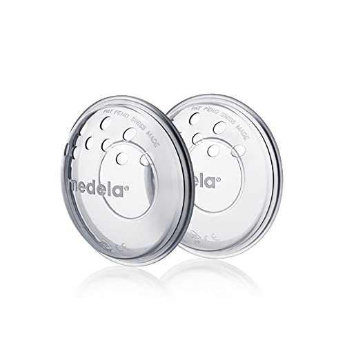 Medela Protectores de pezones - Sin BPA, hechos de silicona suave, con orificios de ventilación transpirables, incluye 2 copas