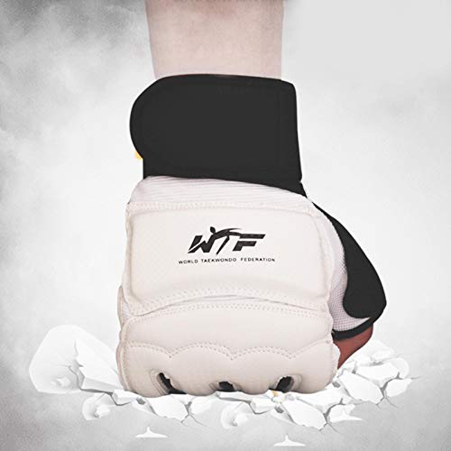 Media Finger Taekwondo Guantes WTF Capacitación Martial Arts Boxeo Scarring Punch Bag Mitts MMA Luchando Karate Fighting Gear Gear Gear PU Cuero Muñeca Envolturas Guantes para Hombres Mujeres Niño