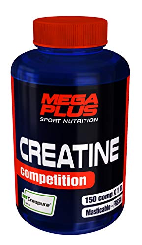 MEGA PLUS CREATINA COMPETITION - Complemento alimenticio a base de Creatina Creapure® - 150 Compr. Masticables