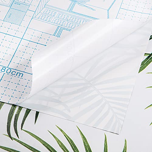 MEIBAN Papel Adhesivo para Muebles Verde Hojas 45cmX2m Impermeable Papel Pintado Vinilo Pegatina Para Muebles PVC Rollo Decorativos Cocina Armario