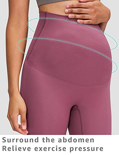 meilun Pantalones suaves de maternidad para yoga, leggings elásticos, para descansar, yoga, pijama, pantalones cómodos para embarazo. - morado - Medium