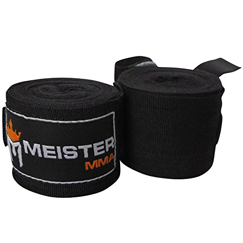 Meister - Bandas semielásticas para Artes Marciales Mixtas (180 cm), Color Negro