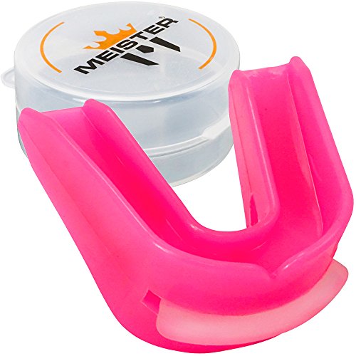 Meister Protector bucal Doble moldeable con Funda para MMA - Rosa