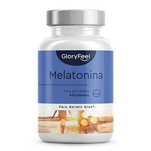 Melatonina 400 Tabletas (Suministro + 1 Año), Melatonina Pura, Complemento de Melatonina para dormir bien, el insomnio y reposar mejor, Melatonina Fuerte para dormir, Clínicamente Probado