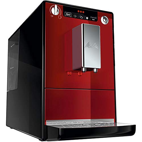 Melitta E 950-104 Caffeo Solo E950-104, Cafetera Molinillo, 15 Bares, Café en Grano para Espresso, Limpieza Automática, Personalizable, Rojo, 1400 W, 1.2 unknown_modifier, Acero inoxidable