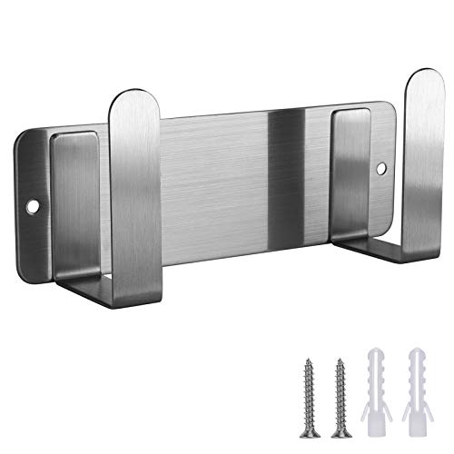 MengH-SHOP Estante de Tapa del Pote de Acero Inoxidable Soporte para Organizador de Tapa de Cacerola Montado en la Pared Autoadhesivo Tapa de Olla Rack Práctico Chopping Board Rack con Tornillos