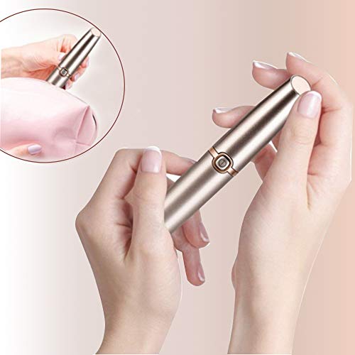 Mengzf Eléctrica Cejas Depiladoras, ceja Removedor pelo,portátil sin Dolor de Mujeres Cejas Recortador,Afeitadora de cejas Touch impecable,Eyebrow Trimmer Razor Navaja de cejas,Luz LED incorporada