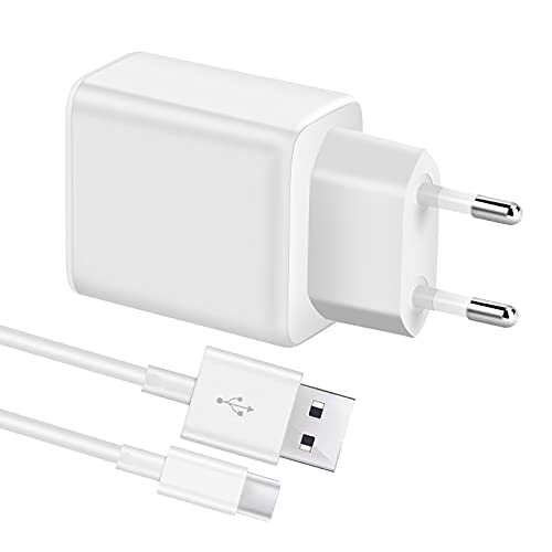 MEROM Cargador Quick Charge 3.0 18W Fuente de Alimentación Cargador Type C para Samsung Galaxy S10 S10 E Huawei P20 Xiaomi Mi 9 Redmi Note 9S HTC 10 OnePlus 5 LG G5 G6 Cable Adaptador USB