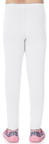 Merry Style Leggins Mallas Pantalones Largos Ropa Deportiva Niña MS10-130 (Blanco, 128 cm)