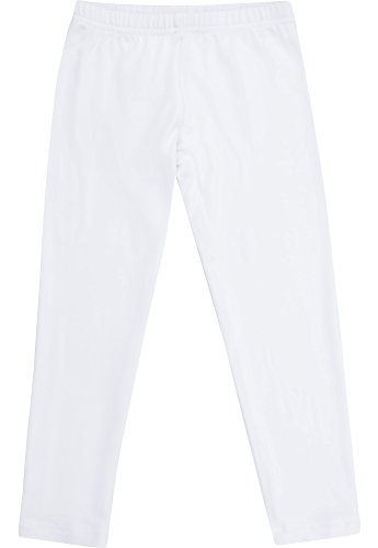 Merry Style Leggins Mallas Pantalones Largos Ropa Deportiva Niña MS10-130 (Blanco, 128 cm)