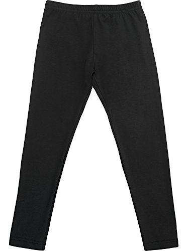 Merry Style Leggins Mallas Pantalones Largos Ropa Deportiva Niña MS10-130 (Negro, 116 cm)