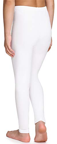 Merry Style Leggins Mallas Pantalones Largos Ropa Deportiva Niña MS10-225(Blanco, 158 cm)