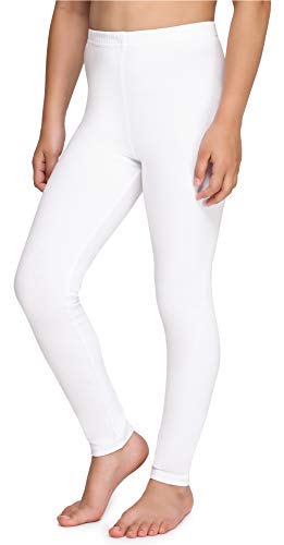 Merry Style Leggins Mallas Pantalones Largos Ropa Deportiva Niña MS10-225(Blanco, 158 cm)