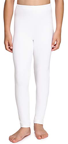 Merry Style Leggins Mallas Pantalones Largos Ropa Deportiva Niña MS10-225(Blanco, 158 cm)