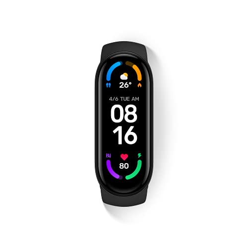 Mi Smart Band 6 NFC Pantalla Completa Amoled* 30 Modos de Entrenamiento* Monitor SpO2* Resistente al Agua hasta 50 m* Aplicación Conection Mi Wear y Mi fit