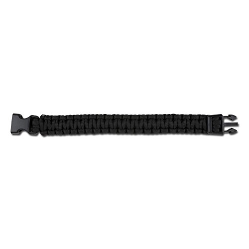 Mil-Tec Paracord Muñequera 22mm Negro tamaño L