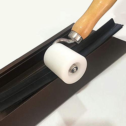 Mila-Amaz Rodillo presionador, Rodillos para Papel Pintado Herramienta de Bricolaje, Mango de Madera Natural