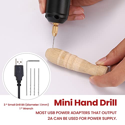 Mini taladro eléctrico de mano Z-U36, perforadora USB de 5 V, pequeña herramienta de molienda para joyería, resina de perla, bricolaje